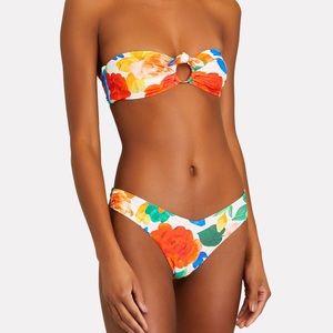 WeWoreWhat Ring Bandeau Bikini Floral